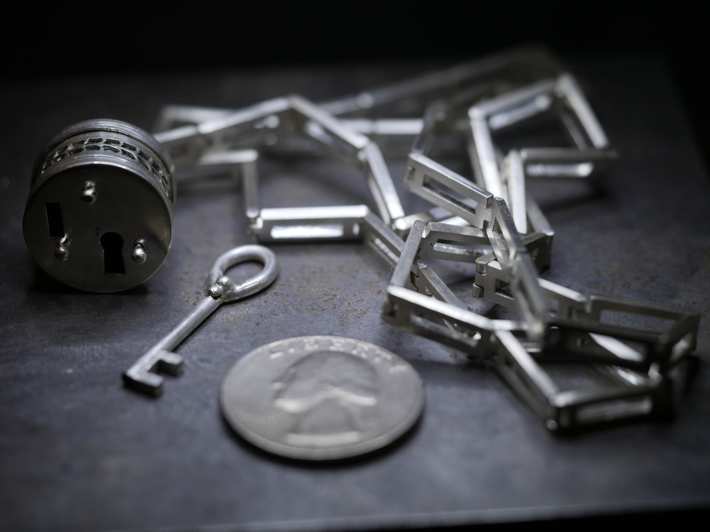 Roman Padlock Necklace