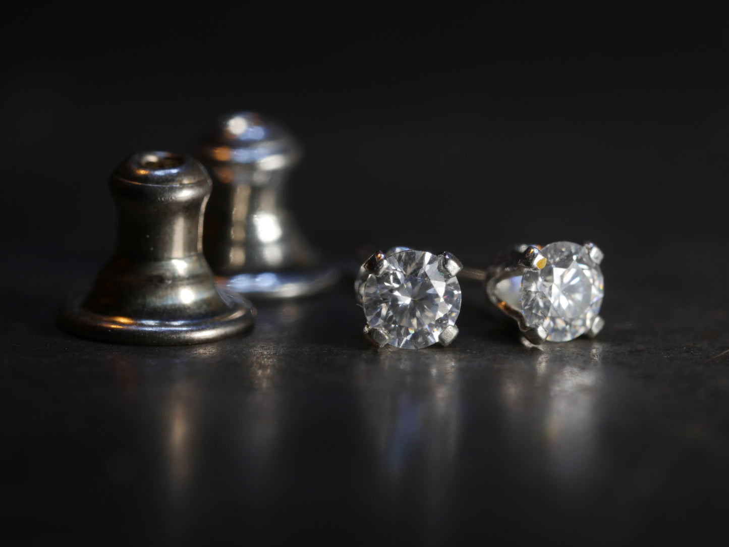 Moissanite stud earrings