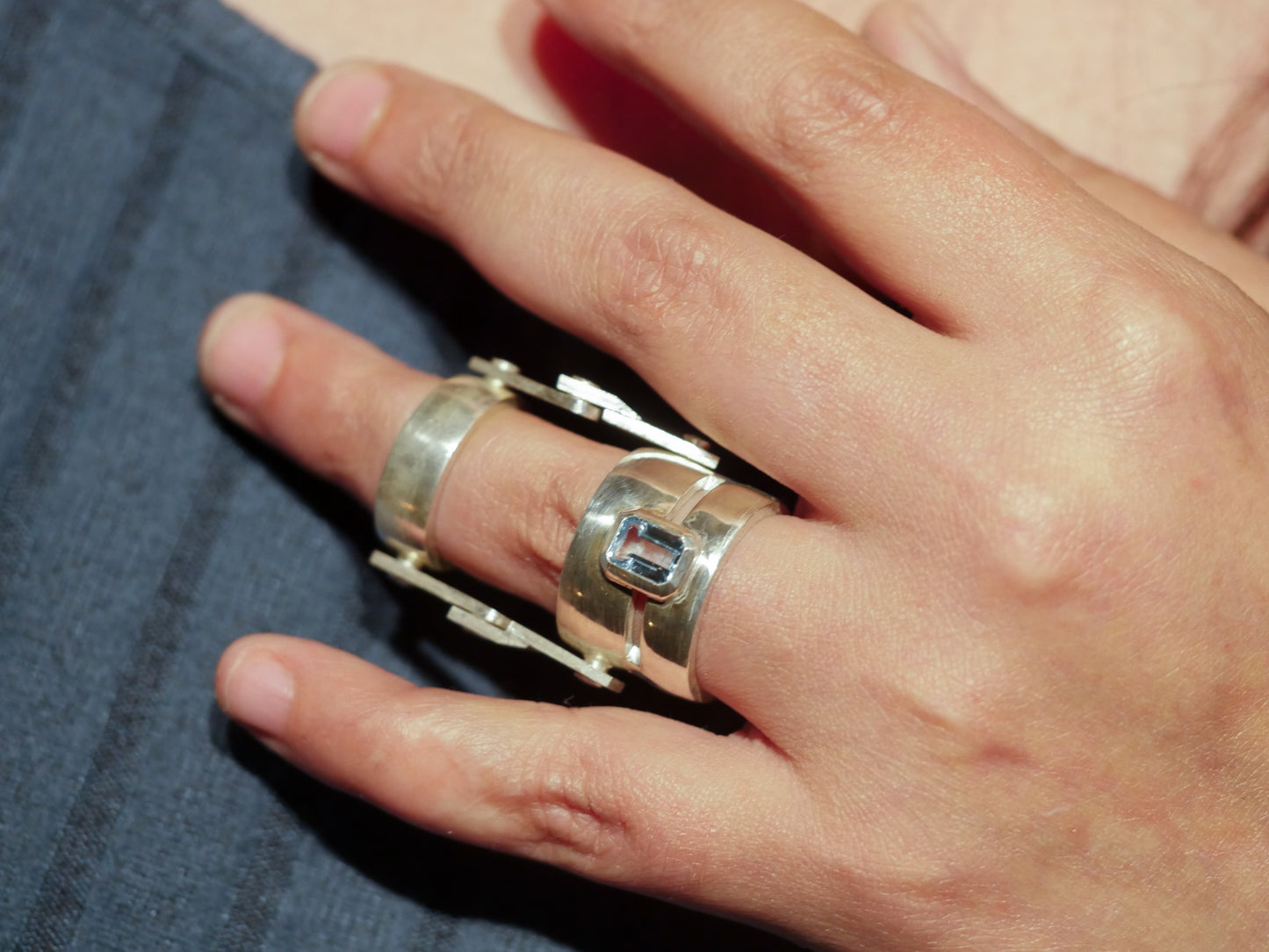 Bague Topaze Articulée