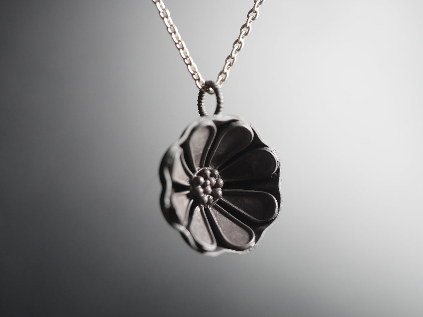 Black Flower Pendant