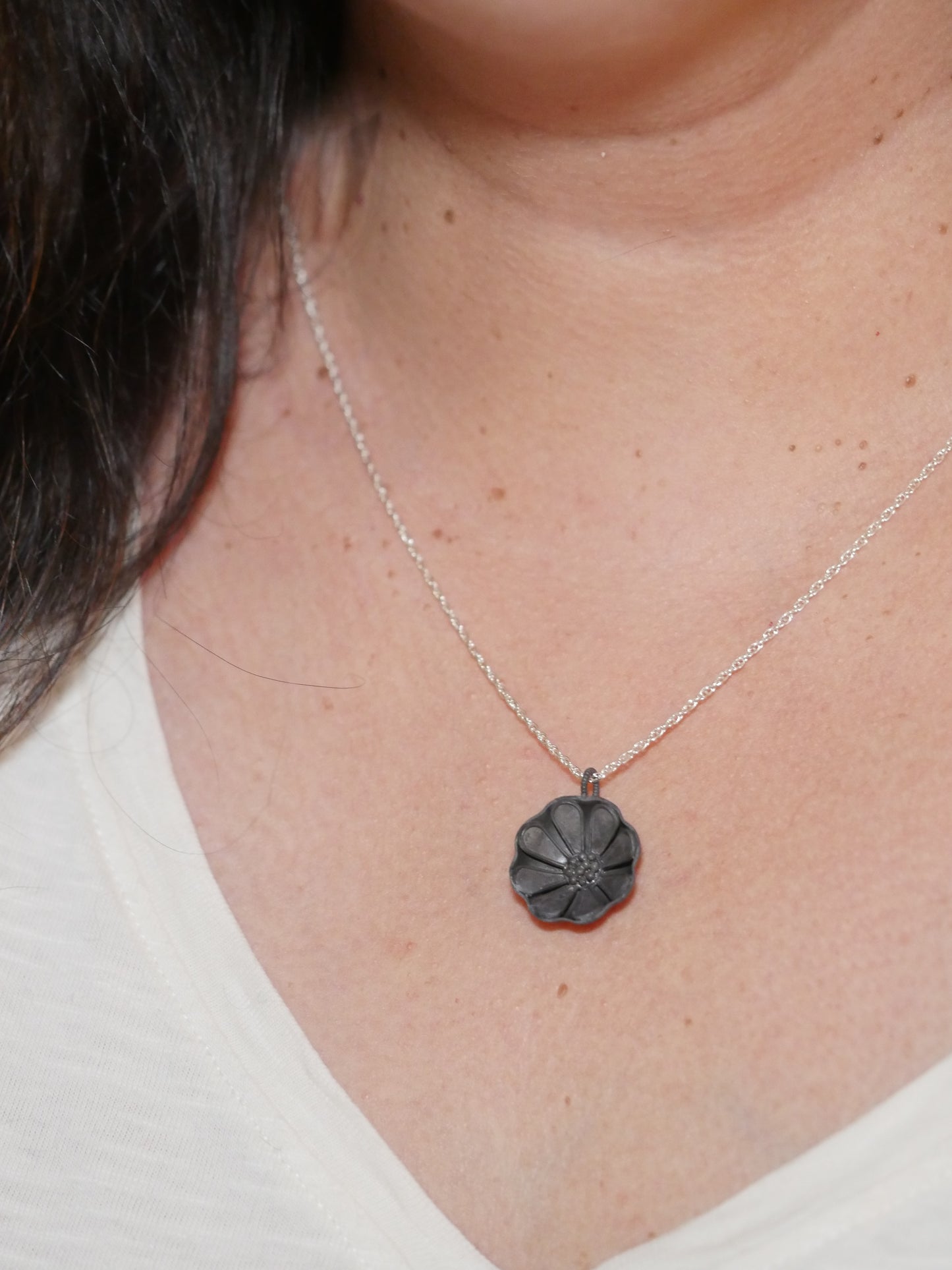 Black Flower Pendant