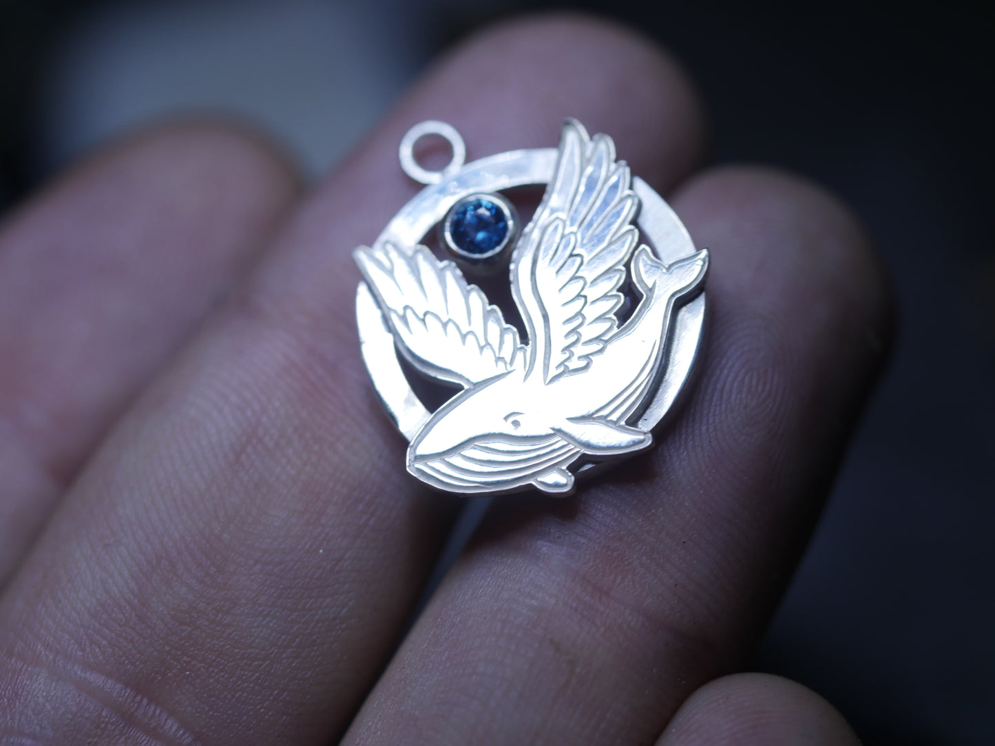 Winged Whale Pendant