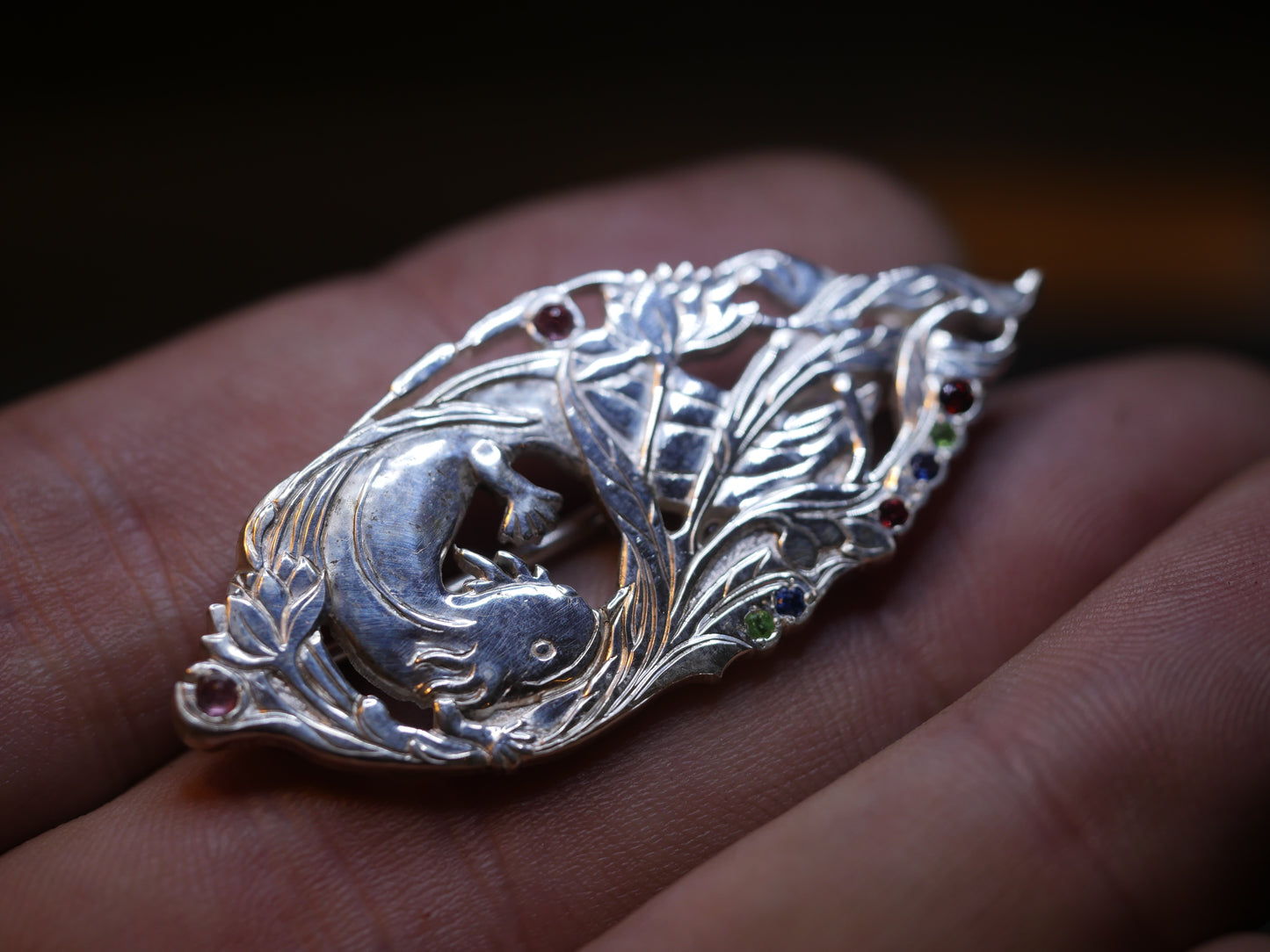 Axolotl Brooch