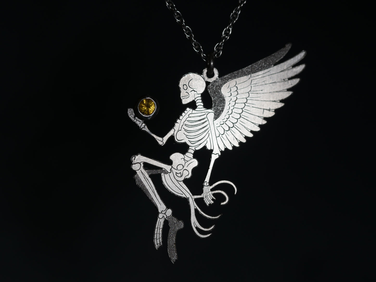 Winged Skeleton Pendant