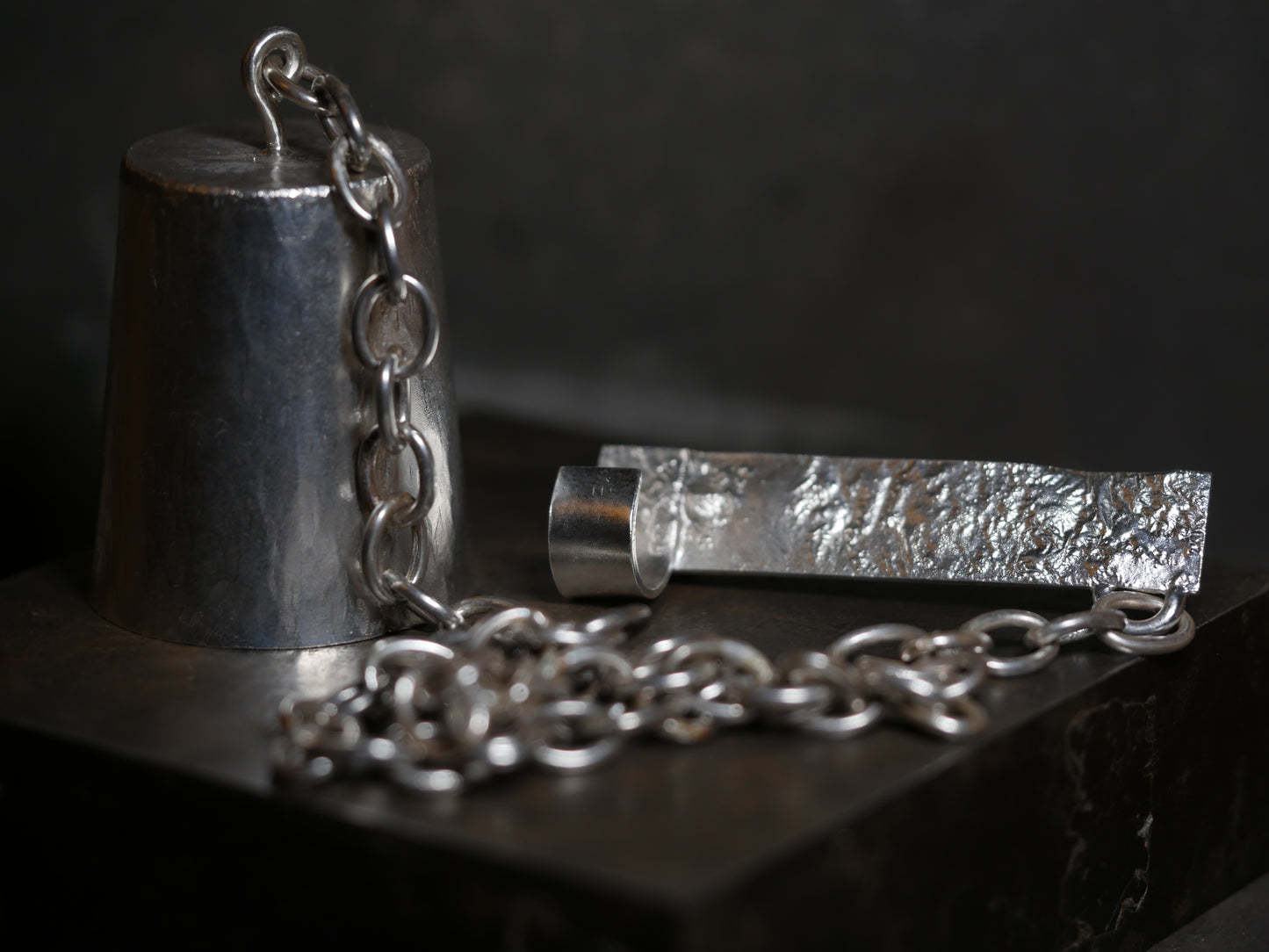 Silver Bell Shotglass Brooch