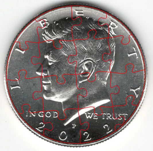 Custom Kennedy Half Dollar Jigsaw Puzzle