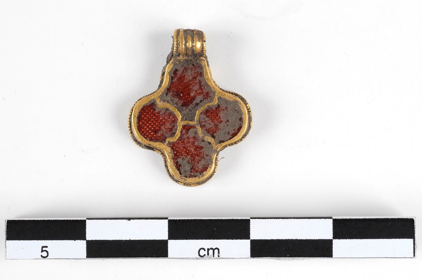 Vendel Uppsala Pendant - Garnet and Gold plated Silver
